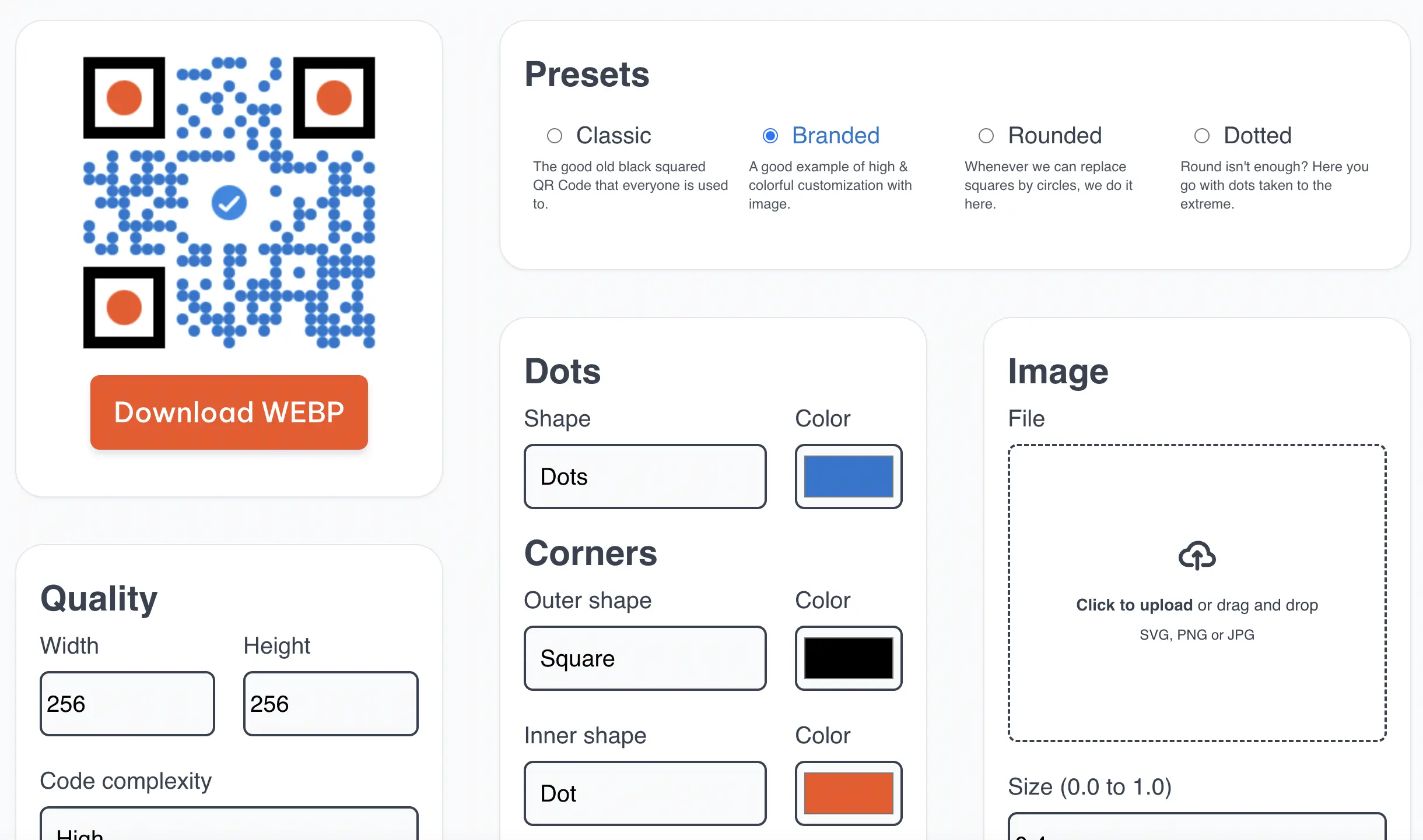 Cover Free QR Code Generator